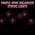 thumbnail image 3 of (4) Purple Mini Halloween String Lights for Indoor Home Bedroom Railings Wreaths Holiday Fun House Party Spooky Black Wire Light Centerpiece Decoration Supplies, 5ft Strands & CUSTOM Storage Carrier, 3 of 6