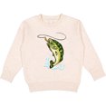 thumbnail image 2 of Inktastic Leaping Bass Fish Toddler Sweatshirt, 2 of 4