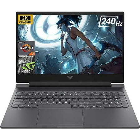 HP 16" 2560 x 1440 Gaming Laptop, AMD Ryzen 7-7840HS, 32 GB, 1 TB SSD, Black