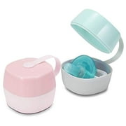 LANEYLI Pacifier Case Pacifier Holder Case Pacifier Clip Binky Holder Case Pacifier Box Pacifier Accessories 2 Pack, Macaron Color
