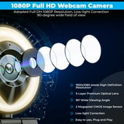 Agape 4K HD Webcam, Web Camera with Built in Mic and Adjustable Ring Light, Autofocus Webcam with Tripod for Live Streaming Gaming Video Calling Conferencing Recording, Noise Reduction