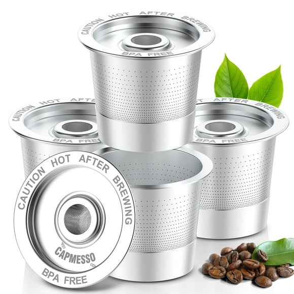 Cápsulas de café reutilizables K Cups CAPMESSO para Keurig 1.0, paquete de 4
