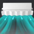 thumbnail image 3 of Air Conditioner Deflector Retractable Air Conditioner Baffle Shield Angle Adjustable HangingType Air Cooled Baffle for Home, 3 of 7