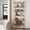 Warm Pine, variant on Nathan James Beacon Scandinavian 6-Shelf Wooden Wall Mounted Bookcase, Rustic Solid Wood Bookshelf, Light Brown