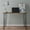 Brown, variant on Lavish Home Desk with Hairpin Legs - Modern Industrial Style Home Decor - Woodgrain-Look and Steel Accent Home Office Furniture, Black