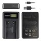 thumbnail image 4 of 2 baterías de iones de litio recargables de 7,2 V y 1200 mAh con cargador USB LCD, 4 of 8