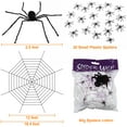 thumbnail image 3 of Juiluna 50" Giant Voice Control Spiders, Halloween Hairy Spiders Set with 12Ft Web, 20 Small Spiders for Halloween Indoor Outdoor Decorations, 3 of 8