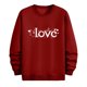 thumbnail image 5 of Ceisia Men's Regular-Fit Crew-Neck Heart-Letter Printed Casual Sweatshirt Gift, 5 of 6