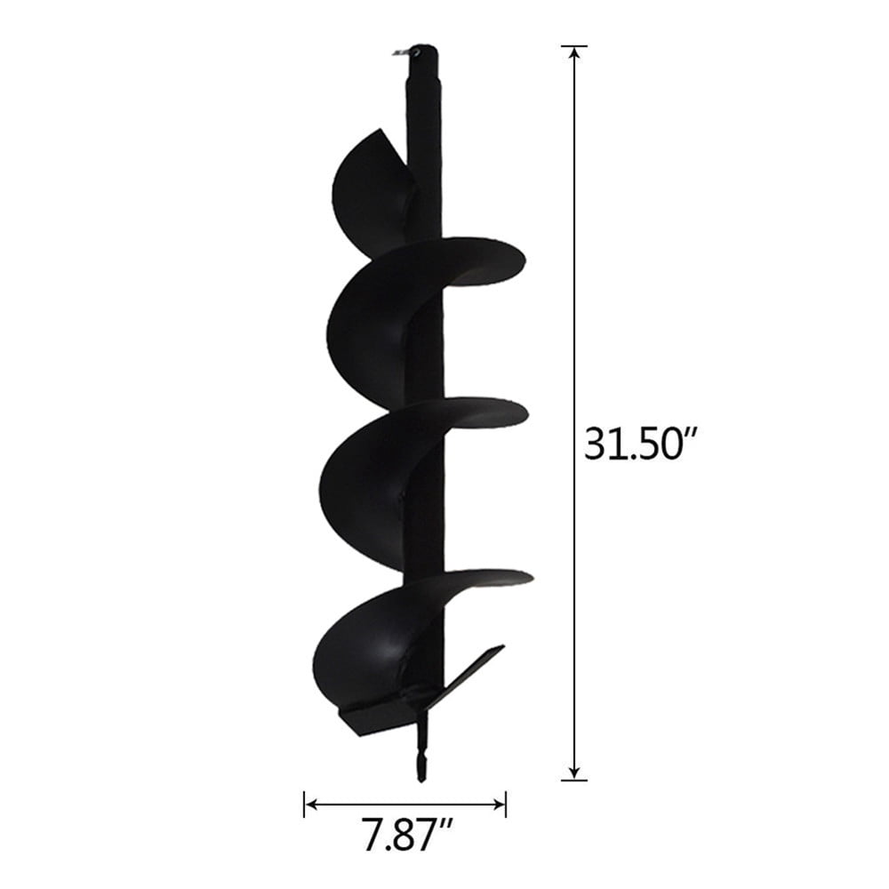 8" Earth Auger Drill Bit for Gas Powered Post Fence Hole Digger