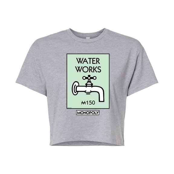 Monopoly - Waterworks - Juniors Cropped Graphic T-Shirt