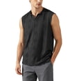 thumbnail image 2 of Lopecy-Sta Men Tank Tops Henley Notch Neck Diamond Cable Hollow Knit Sleeveless Summer Breathable Casual Shirts, 2 of 7