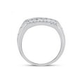 thumbnail image 4 of 14kt White Gold Mens Round Diamond Wedding Band Ring 1 Cttw, 4 of 4