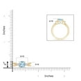 thumbnail image 3 of ANGARA Natural Cushion 1.4 ct Aquamarine Split Shank Ring with Rope Detailing in 14K Yellow Gold for Women (Size-7mm) | March Birthstone, Anniversary, Jewelry Gift for Women | Natural Aquamarine Ring, 3 of 7