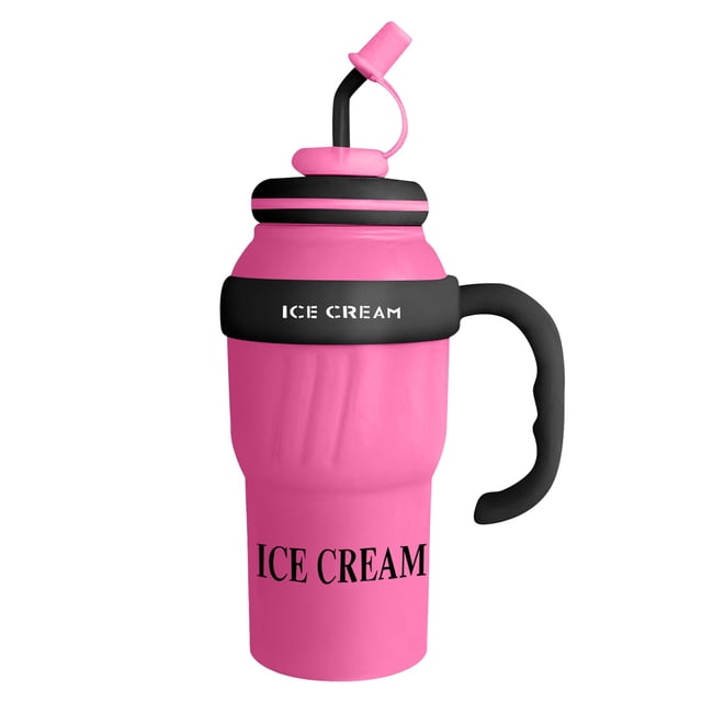 Precio reducido por tiempo limitado!Taza de coche de 33,8 OZ, hielo portátil de gran capacidad con aislamiento térmico de acero inoxidable norteamericano, nuevo, con asa