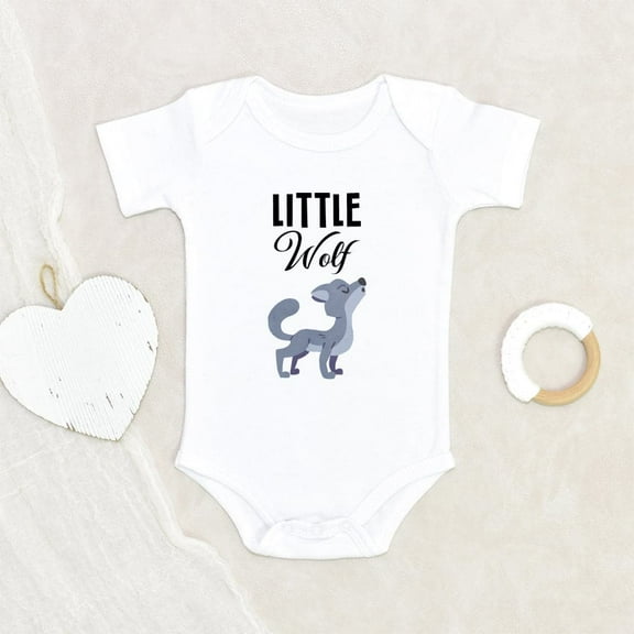 Gender Neutral Onesie - Baby Wolf Onesie - Little Wolf Baby Onesie - New To The Pack Onesie - Wolf Onesie