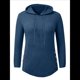 thumbnail image 1 of Sudadera con Capucha de Punto Acanalado Suave para Mujer, Suéter de Larga, Sudadera Ligera y Acogedora para Otoño. Azul XXL, 1 of 6