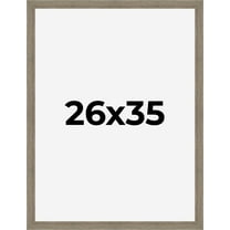 26x35 Frame Gray Barnwood Rustic Solid Wood Picture Frame | 1.5 Inch Moulding Width | Includes UV