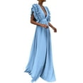 thumbnail image 1 of Ketyyh-chn99 Robes de Bal pour Femmes Robe de Mariage Formelle Fête Robes Dos Nu pour Femmes Robes de Soirée Robe Longue Bleu,P, 1 of 5