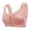 Pink, variant on Purple Bra Women's Front Zip Sports Bra No Underwire Comfortable Bralette Wide Straps Seamless Support For Yoga Gym Running nylon