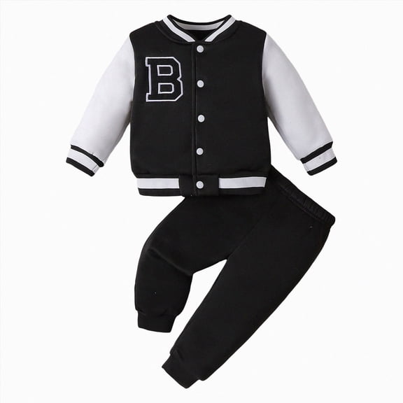 Gibobby Toddler Boy Clothes Baby Boy Outfit Kids School Casual Pullover Sweatshirt Pants Fall Winter Clothes for 6 18 24 Months 2T 3T 4T 5T 6T Boys(2-3 Years,Black)