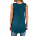 thumbnail image 4 of LYXSSBYX Womens Tank Tops Clearance Women's Loose and Slim Sleeveless Button Round Neck Vest in Summer, 4 of 7