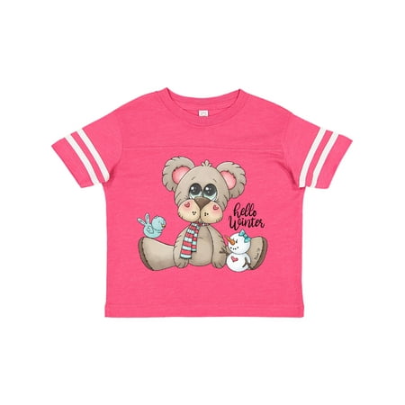 

Inktastic Hello Winter Teddy Bear Gift Toddler Boy Girl T-Shirt