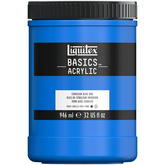 Liquitex BASICS Acrylic Color, 32 oz., Cerulean Blue Hue