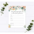 thumbnail image 5 of Koyal Wholesale Peach Coral Floral Bridal Shower Printed Invitations w/ Envelopes, 20 Pcs, 5 of 5