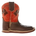thumbnail image 5 of Roper Infant Boys Burnish Tan Leather Vamp Boot Neon Orange, 5 of 5