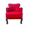 thumbnail image 1 of Sillon Vintage Individual Terciopelo Rojo, 1 of 3