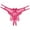 Hot Pink, variant on Women Low Waist Traceless Mesh Embroidered Big Butterfly Open End Thong Boy Short Panties Women Pink,One Size