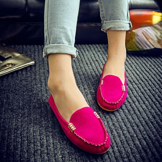 XIHAHA, novedad de verano, zapatos planos informales para mujer, mocasines para primavera y otoño, zapatos de mujer, zapatos planos de mezclilla con punta redonda suave, zapatos de baile vaqueros