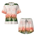 thumbnail image 4 of Picia Hello Spring Pajamas Sets for Women Soft Short-Sleeved Pjs with Lounge Shorts Two Piece Sleepwear-Small, 4 of 9