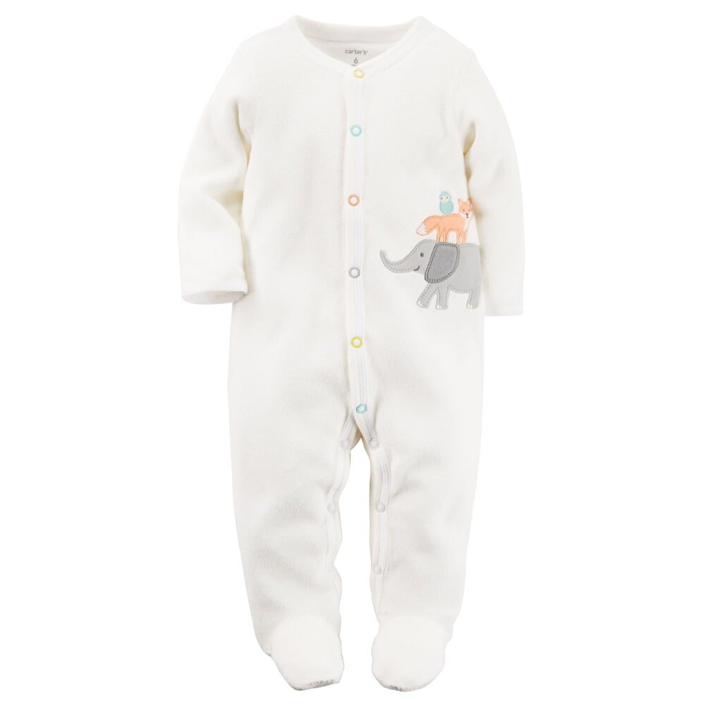 Carters Sleep Play Terry Snap Up Footie Sleeper Footed Outfit Girls Boys PJ 1 pc 