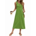 thumbnail image 2 of Fantaslook Long Tank Dresses for Women Summer Sleeveless Button Down Dress Casual Loose Beach Vacation Sundress, 2 of 8