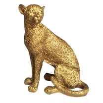 HEMOTON  Animal Decor Gold Leopard Ornaments Tabletop Bedroom Office
