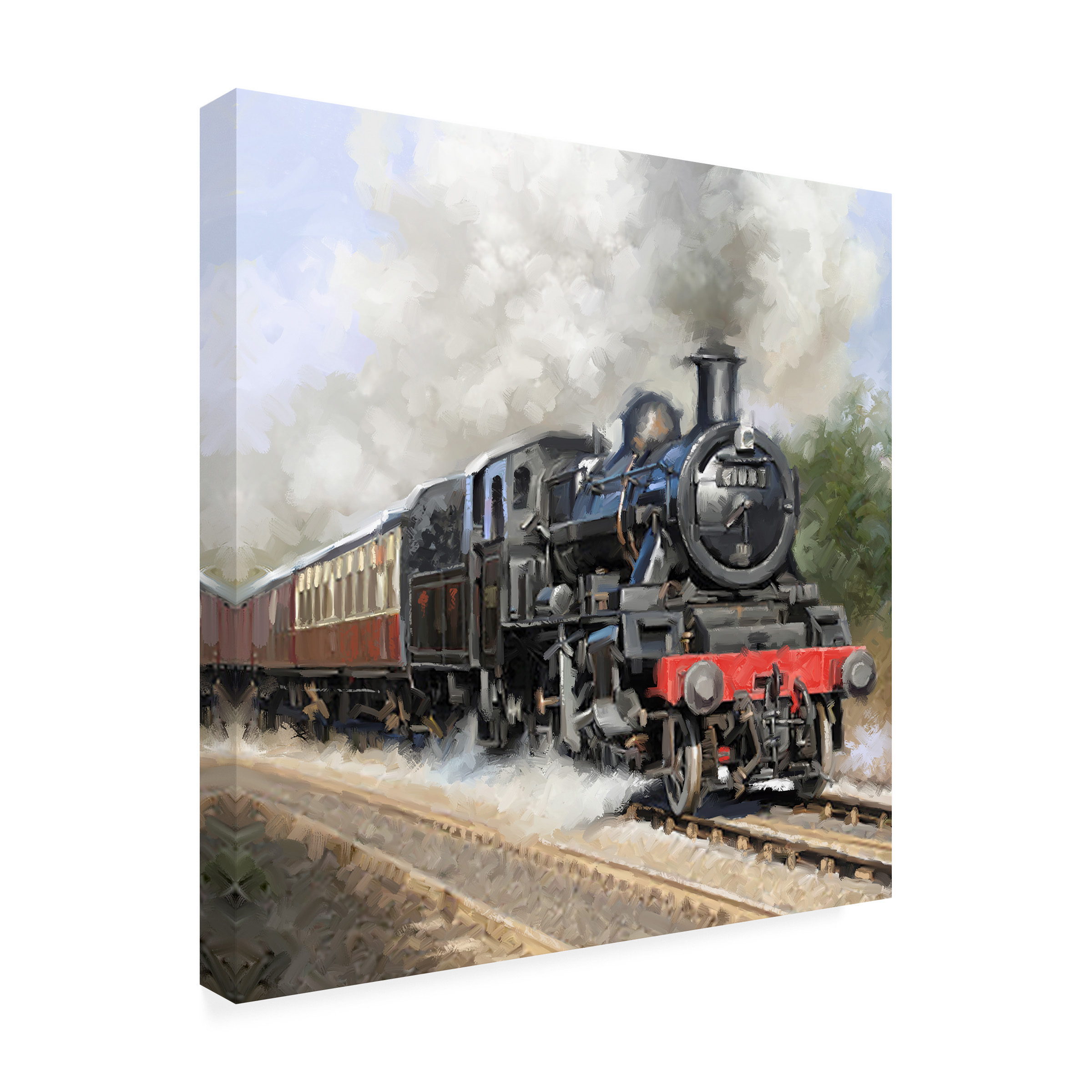 The Macneil Studio 'Steam train Square' Canvas Art