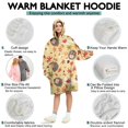 thumbnail image 5 of Fall Hedgehog and Leaves Wearable Oversized Blanket,Wearable Blanket Hoodie for Adults,Cozy Hooded Blankets with Super Pockets,Super Warm Fuzzy Pullover for Women & Men, 5 of 6