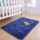 thumbnail image 3 of Alfombra Noahas 51x76 cm Shaggy Azul Marino Antideslizante de Peluche, 3 of 8