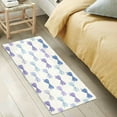 thumbnail image 5 of Gardient Blue Purple Bows Plush Carpet Non Slip Runner Rug Absorbent Bath Mat 39" x 20", 5 of 8