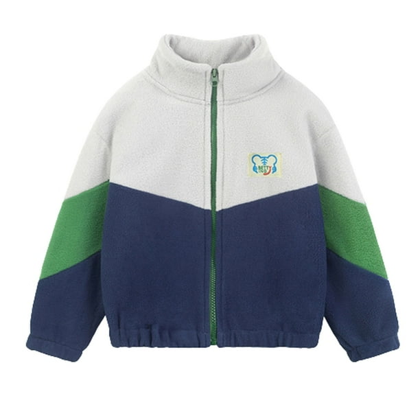 Abrigo De Invierno Para Niños Pequeños Niños Prendas De Abrigo Chaquetas Ropa Para Niños Chaqueta De Lana Suéter De Lana De Grano De Otoño Ropa De Lana De Doble Cara Azul Oscuro Odeerbi LM103-7677