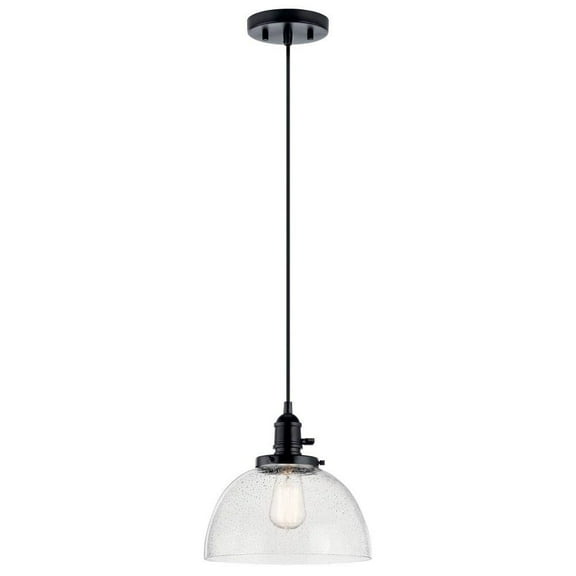 9.251 Light Mini Pendant with Vintage Industrial Inspirations 9.25 inches Tall By 10 inches Wide-Black Finish Bailey Street Home 147-Bel-5035906