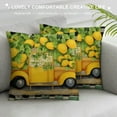 thumbnail image 3 of JEUXUS  Lemon Pillow Covers Summer Farmhouse Throw Pillow Case Watercolor Cushion Case Buffalo Plaids Truck Hello Sunshine Decorative Pillow Case Lemon Cover for Home Sofa Couch,, 3 of 5