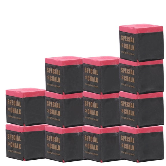 UNOMOR 24 pcs Pool Cue Chalk Cubes Billiard Chalks Table Accessories Pink