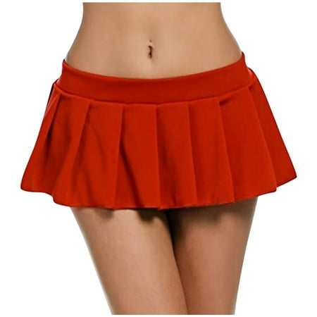 Fsqjgq Skater Skirt Casual Skirts for Women Midi Skirt White Skirt Plus Size Women s Sexy Role Play Pleated Mini Skirt Ruffle Lingerie Miniskirt Swing Flared A Line Tennis Skirt Party Skirts XL