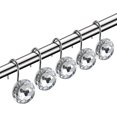 thumbnail image 1 of Ganchos para cortinas HBlife, 24 unidades, cristal inoxidable, 3 cm, 1 of 6