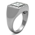 thumbnail image 2 of Anillo Color Plata Para Hombres de Acero Inoxidable Princess Cut in Four Rocks, 2 of 4