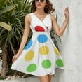 thumbnail image 3 of Twister Game Halloween Costume Sundress Sleeveless Dress Summer Women Clothes Dress for Women Dresses, 3 of 7