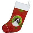 thumbnail image 2 of Welsh Springer Spaniel Red and Green Snowflakes Holiday Christmas Stocking, 2 of 2