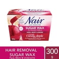 thumbnail image 2 of Nair Microwave No Strip Sugar Wax for Legs, Body & Bikini in Irresistible Candy Apple, 300g, 2 of 6